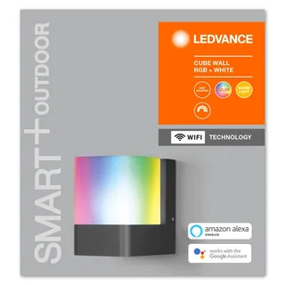 WiFi Cube LED wandlamp RGBW up van LEDVANCE SMART+ in Donkergrijs, Opaalwit – productfoto 4 van 5