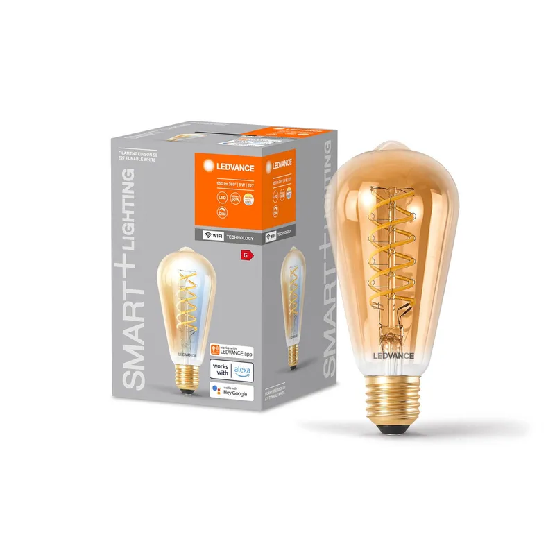 WiFi E27 8W Edison goud 822-850 by LEDVANCE SMART+ – product photo