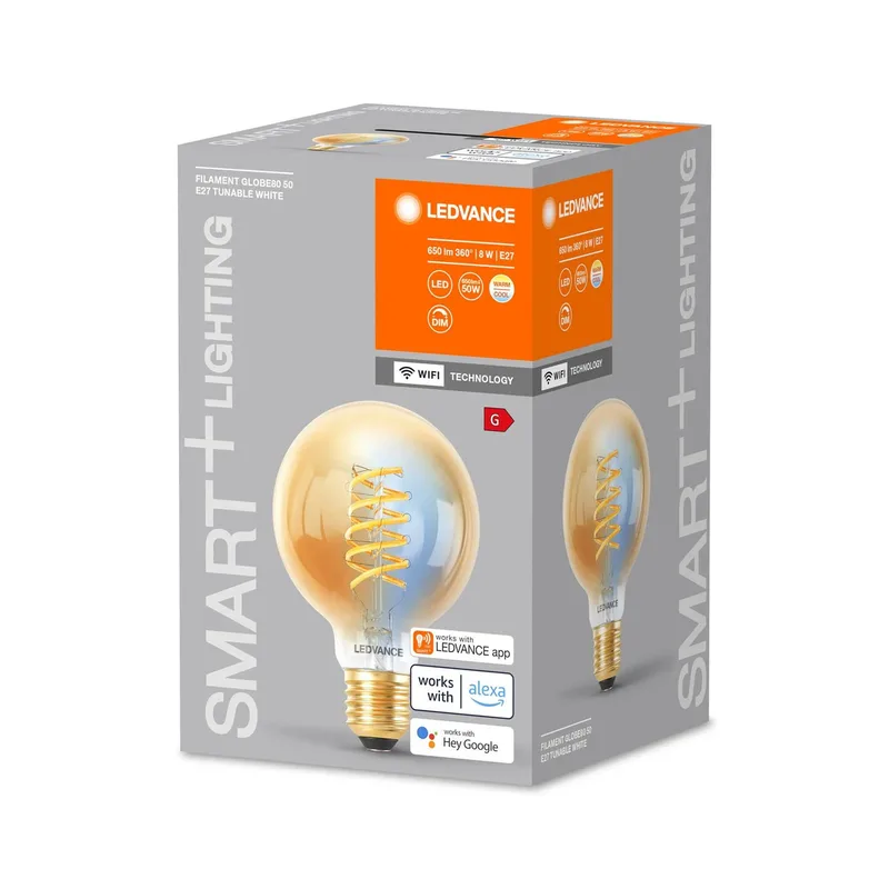WiFi E27 8W LED G80 goud 822-850 van LEDVANCE SMART+ – productfoto