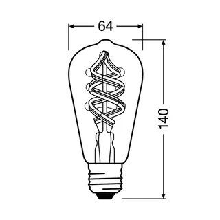 WiFi filament Classic E27 4,5W 827 de LEDVANCE SMART+ en Transparent – photo produit 2 sur 2