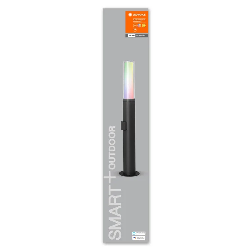 WiFi Flare LED tuinlamp RGBW de LEDVANCE SMART+ en Gris foncé, Opaalwit, Helder – photo produit 4 sur 5