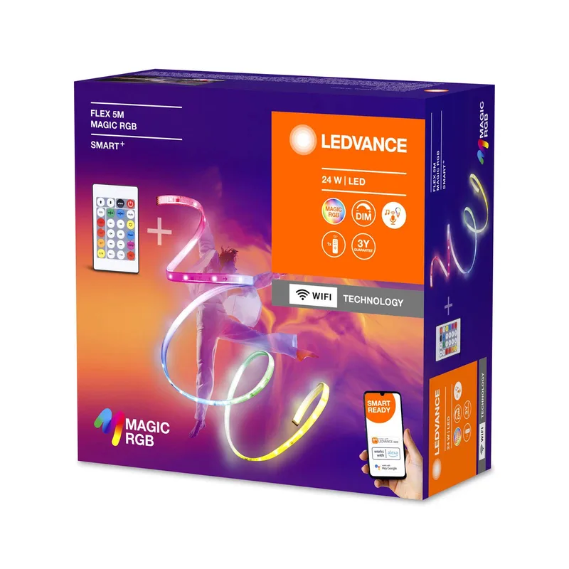 WiFi Flex Magic LED Strip RGB, 5m van LEDVANCE SMART+ in Wit – productfoto 3 van 4