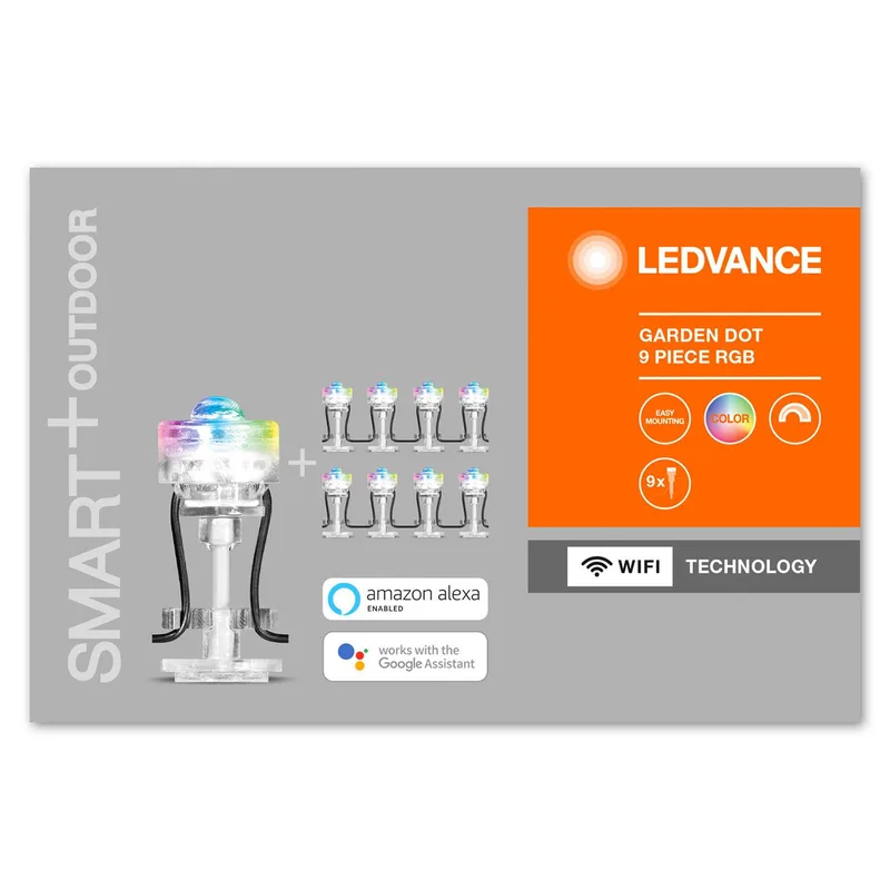 WiFi Garden Dot LED-spot 9-delige set by LEDVANCE SMART+ in Duidelijk – product photo 3 of 4