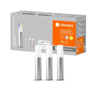 WiFi Garden Pole mini 22,7cm per 3 von LEDVANCE SMART+ in Roestvrij staal, Opaalwit – Produktfoto 3 von 5