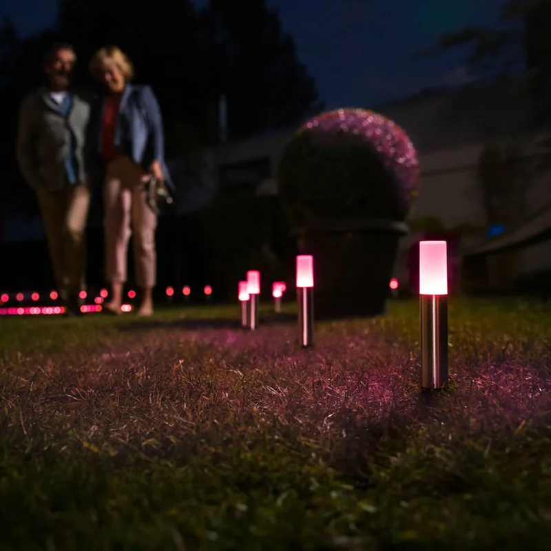 WiFi Garden Pole mini 22,7cm per 3 von LEDVANCE SMART+ in Roestvrij staal, Opaalwit – Produktfoto 2 von 5