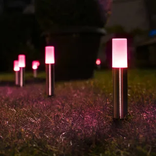 WiFi Garden Pole mini 22,7cm per 3 von LEDVANCE SMART+ in Roestvrij staal, Opaalwit – Produktfoto 1 von 5