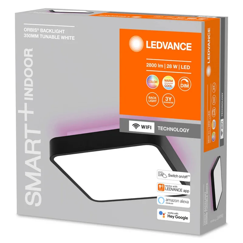 WiFi Orbis Backlight sort 35x35 fra LEDVANCE SMART+ i Sort, Hvid – produktbillede 3 af 4