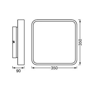 WiFi Orbis Backlight sort 35x35 fra LEDVANCE SMART+ i Sort, Hvid – produktbillede 4 af 4