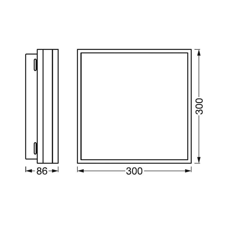 WiFi Orbis Magnet zwart, 30x30cm van LEDVANCE SMART+ in Zwart, Wit – productfoto 4 van 4