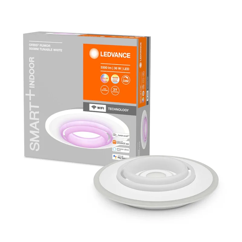 WiFi Orbis Rumor LED plafondlamp de LEDVANCE SMART+ en Blanc – photo produit 3 sur 4