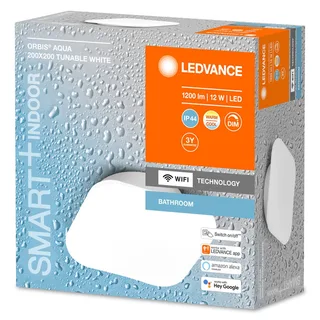 WiFi Orbis Wall Aqua IP44 20x20 cm van LEDVANCE SMART+ in Wit – productfoto 3 van 4
