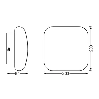 WiFi Orbis Wall Aqua IP44 20x20 cm van LEDVANCE SMART+ in Wit – productfoto 4 van 4