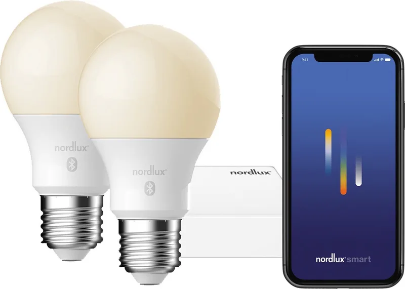 A60-lichtbron-smart-start pack 2x SMD E27+ Bridge från Nordlux i Vit – produktbild