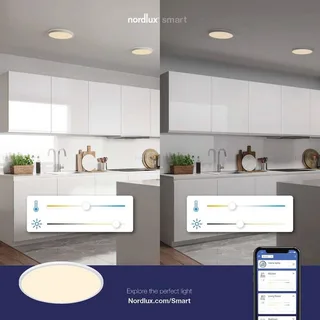 LED plafondlamp Oja Smart, Ø 60 cm de Nordlux en Blanc – photo produit 5 sur 5