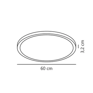 LED plafondlamp Oja Smart, Ø 60 cm de Nordlux en Blanc – photo produit 4 sur 5