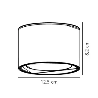 LED plafondspot Landon Smart, hoogte 8,2 cm van Nordlux in Zwart – productfoto 2 van 5