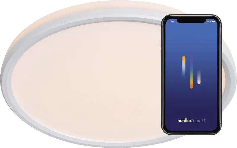 LED-taklampa Liva Smart, vit från Nordlux i Vit – produktbild 1 av 2