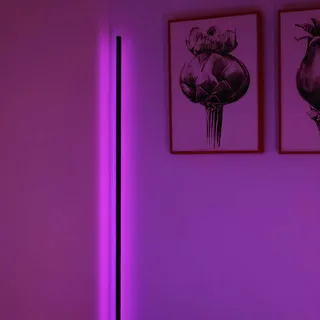 WiFi LED vloerlamp ROUND 140 cm RGB CCT van OSRAM SMART+ in Zwart – productfoto 2 van 4
