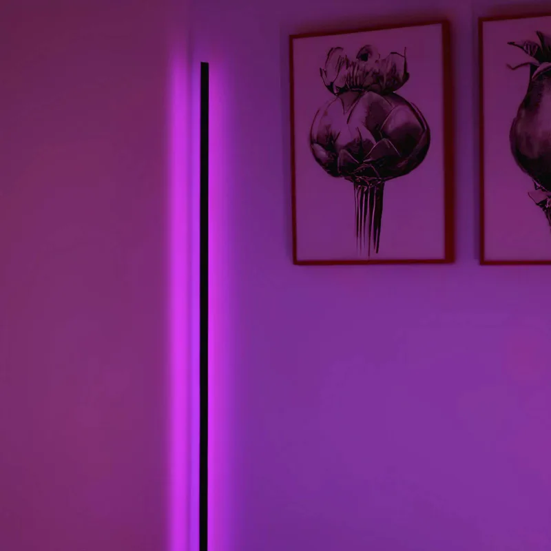 WiFi LED vloerlamp ROUND 140 cm RGB CCT van OSRAM SMART+ in Zwart – productfoto 2 van 4