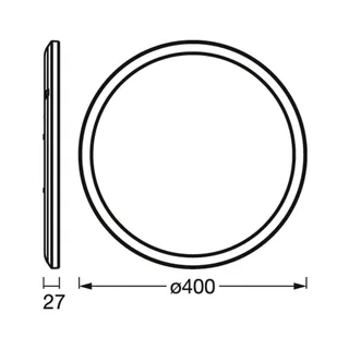 WiFi ORBIS ULTRA SLIM BACKLIGHT sort 40 RGBW fra OSRAM SMART+ i Sort – produktbillede 1 af 3