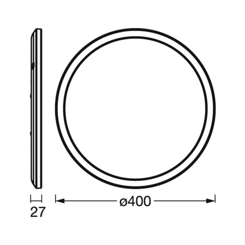 WiFi ORBIS ULTRA SLIM BACKLIGHT sort 40 RGBW fra OSRAM SMART+ i Sort – produktbillede 1 af 3