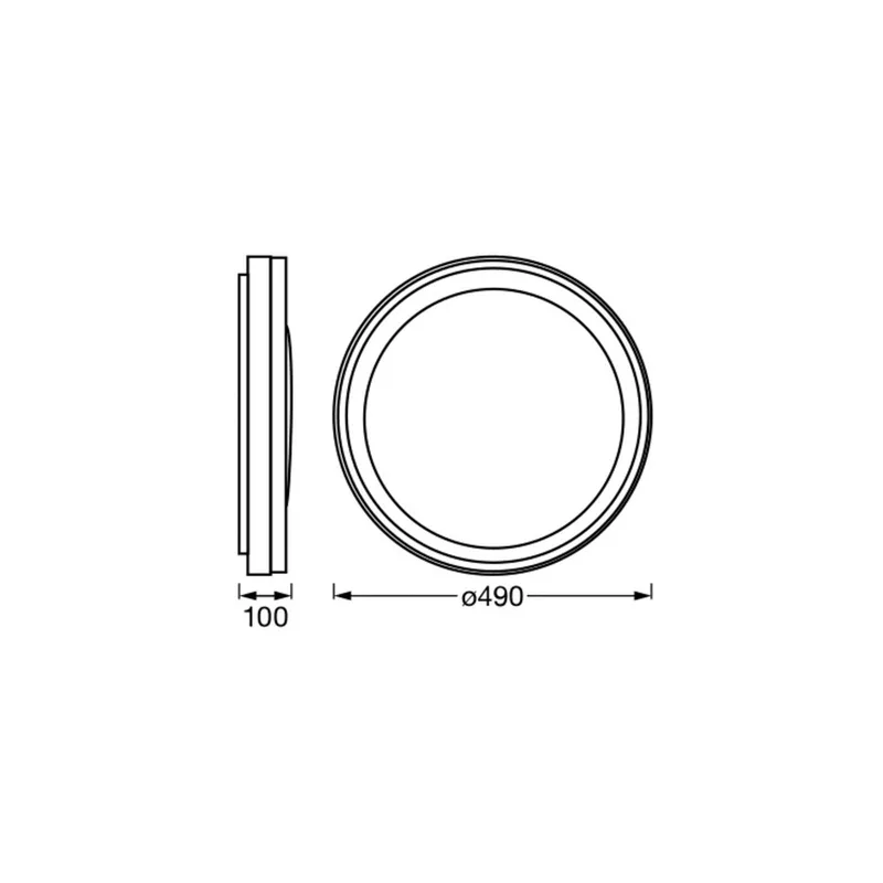 WiFi plafondlamp ORBIS ZEST 50 cm RGBCCT van OSRAM SMART+ in Zwart – productfoto 1 van 4