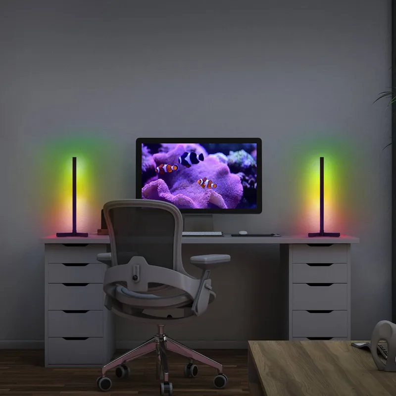 WiFi-tafellamp CORNER MAGIC, 43 cm RGB fra OSRAM SMART+ i Sort – produktbillede