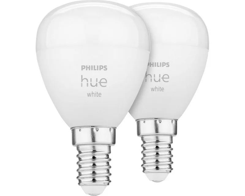 Außen-Wandleuchte Hue LED Lampe E14 2er Set 5,7W 470lm Luster van Philips Hue in Wit – productfoto 1 van 4