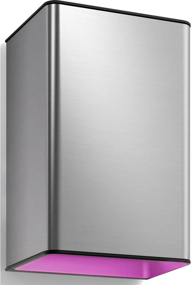 Außen-Wandleuchte White & Color Ambiance Resonate Wandleuchte silber, Abschaltautomatik, Bluetooth, CCT - über Fernbedienung, Dimmfunktion, Farbsteuerung, Farbwechsel, Leuchtdauer einstellbar, Memoryfunktion, Nachtlichtfunktion, RGB, Smart Home, Timerfunktion, dimmbar über Fernbedienung van Philips Hue in Zilver – productfoto 3 van 5