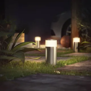 Calla sokkellamp aanvulling 25,2cm alu van Philips Hue in Aluminium, Wit – productfoto 2 van 5