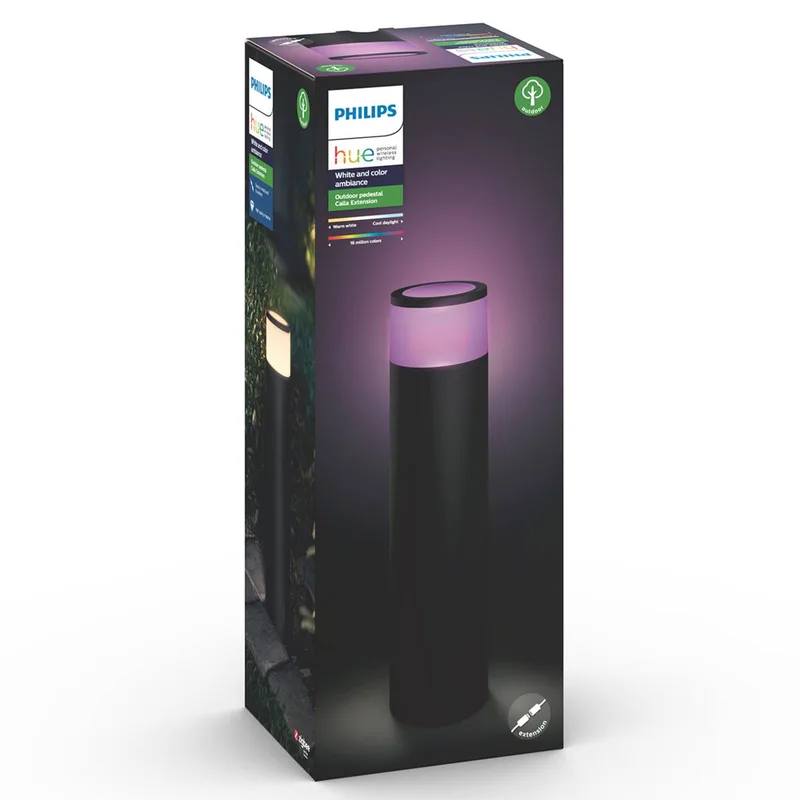 Calla sokkellamp, verlengstuk 40 cm de Philips Hue en Noir, Blanc – photo produit 5 sur 5