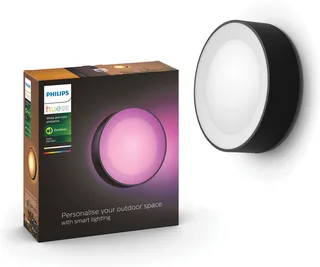 Daylo muurlamp - wit en gekleurd licht från Philips Hue i Svart – produktbild 1 av 3