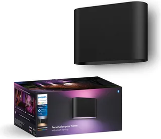 Dymera muurlamp - wit en gekleurd licht de Philips Hue en Noir – photo produit 1 sur 3
