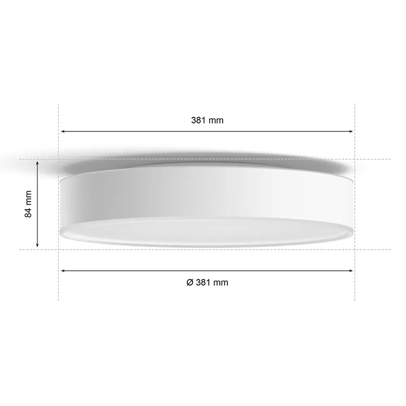 Enrave LED plafondlamp 38,1 cm van Philips Hue in Wit – productfoto 3 van 5
