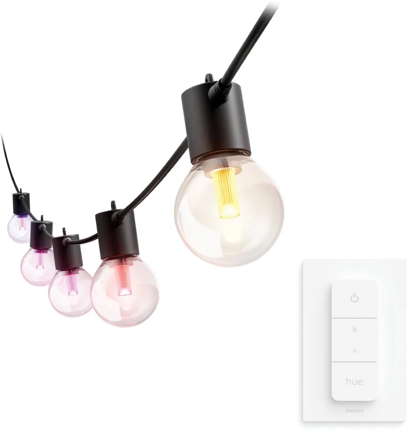 Festavia Lichtslinger 10 Globelampen - 7 meter - Wit en Gekleurd Licht - Incl. Hue Dimmer Switch - Hue White and Color Ambiance by Philips Hue – product photo