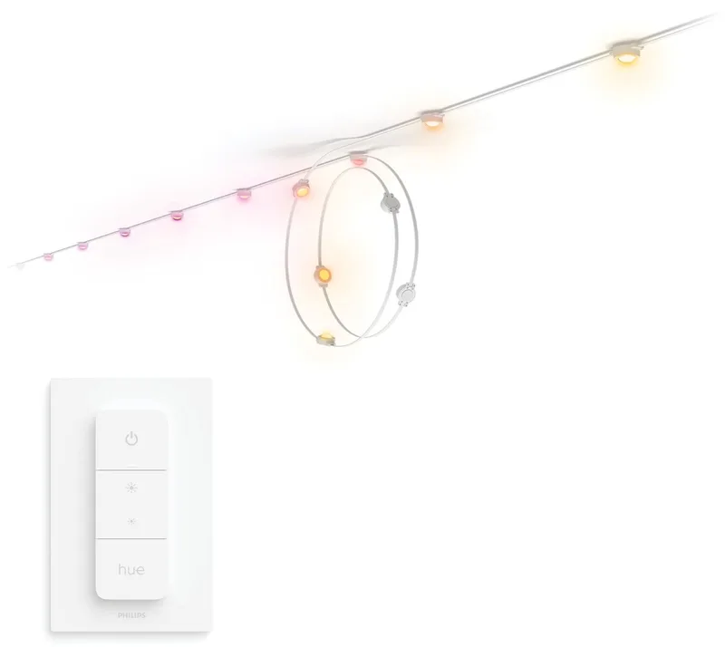 Festavia Lichtslinger 32 PODS - 18 meter - Wit en Gekleurd Licht - Incl. Hue Dimmer Switch - Hue White and Color Ambiance de Philips Hue – photo produit