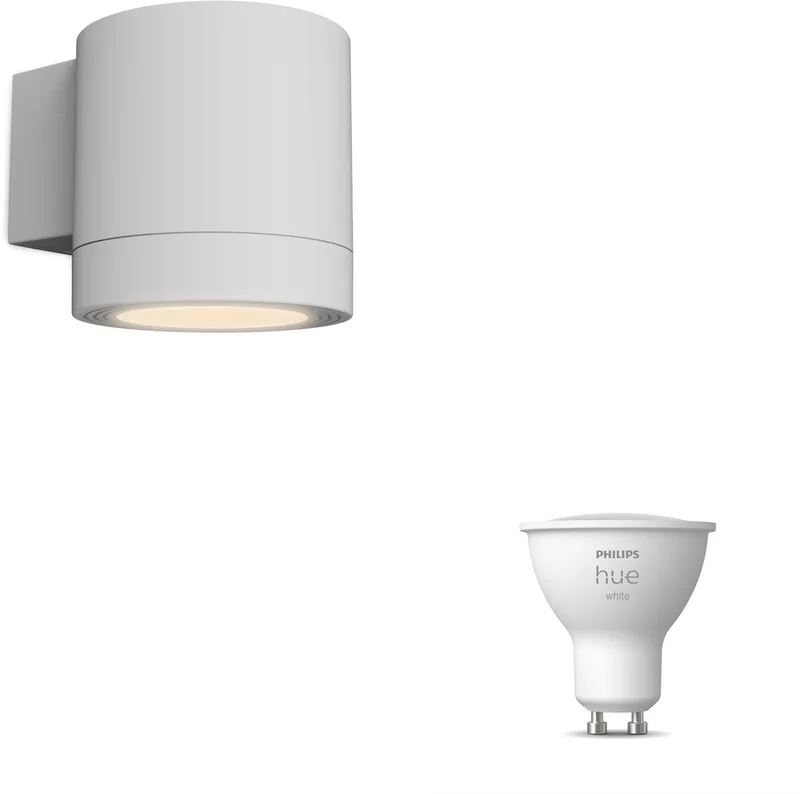 Fylx Wandlamp voor Buiten Down - Buitenlamp - GU10 - Warmwit Licht - Hue White von Philips Hue in Weiß – Produktfoto