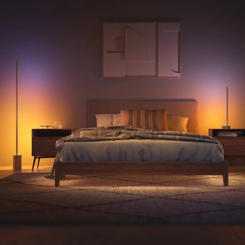 Gradient Signe Eik LED vloerlamp van Philips Hue in Wit, Licht eiken – productfoto 4 van 5