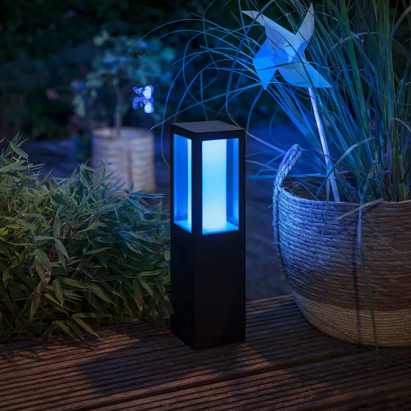 Impress sokkellamp, zwart, RGBW van Philips Hue in Zwart, Wit – productfoto 5 van 5