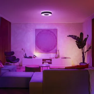 Infuse LED plafondlamp, 38,1 cm, dimbaar. van Philips Hue in Zwart – productfoto 4 van 5