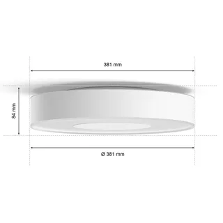 Infuse LED plafondlamp, dimbaar, 38,1 cm van Philips Hue in Wit – productfoto 4 van 5