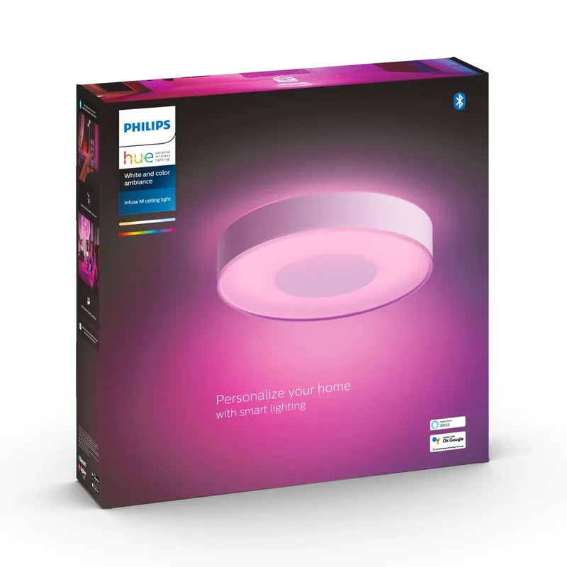 Infuse LED plafondlamp, dimbaar, 38,1 cm van Philips Hue in Wit – productfoto 5 van 5