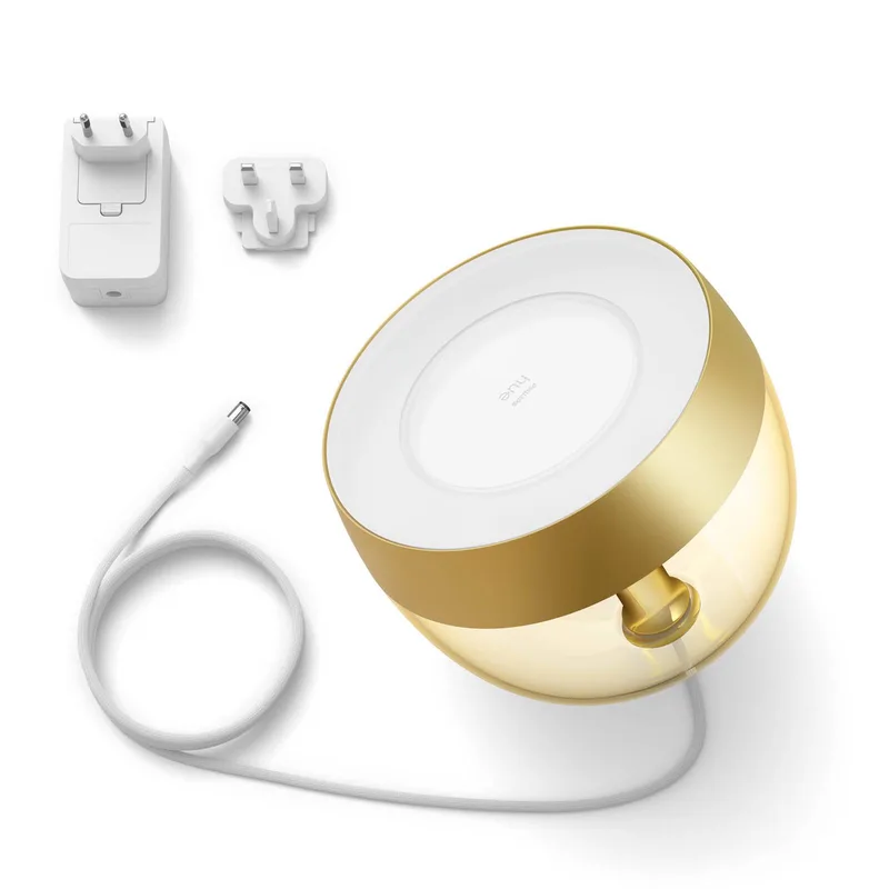 Iris WACA LED tafellamp, goud van Philips Hue in Goud, Transparant – productfoto 2 van 5