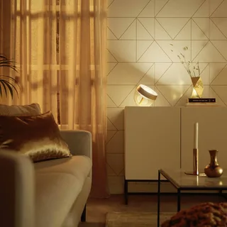 Iris WACA LED tafellamp, goud van Philips Hue in Goud, Transparant – productfoto 3 van 5