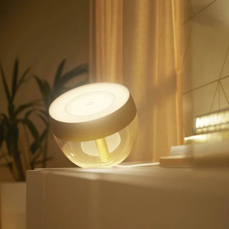 Iris WACA LED tafellamp, goud van Philips Hue in Goud, Transparant – productfoto 5 van 5
