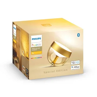 Iris WACA LED tafellamp, goud van Philips Hue in Goud, Transparant – productfoto 1 van 5