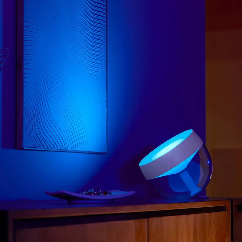 Iris WACA LED tafellamp, wit van Philips Hue in Wit, Transparant – productfoto 3 van 5