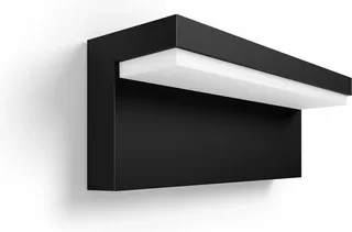 LED Außen-Wandleuchte Outdoor White & Color Ambiance Nyro, Abschaltautomatik, Bluetooth, CCT - über Fernbedienung, Dimmfunktion, Einschlafhilfe, Farbsteuerung, Farbwechsel, Memory, nach Trennung vom Netz, Nachtlichtfunktion, RGB, Smart Home, Timerfunktion, Weckerfunktion, dimmbar über Fe van Philips Hue in Zwart – productfoto 4 van 5