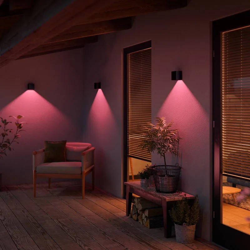 LED buiten wandlamp Resonate, RGBW, IP44 by Philips Hue in Black – product photo 4 of 5