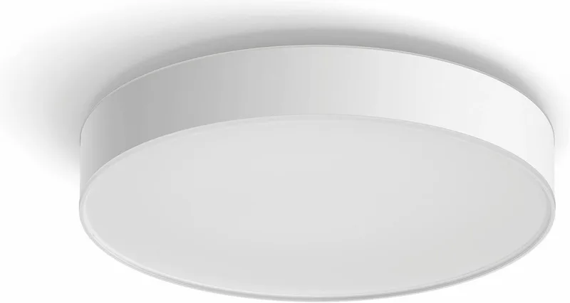 LED Deckenleuchte White Ambiance Devere, für Badezimmer Größe L, 3300lm, Abschaltautomatik, Bluetooth, CCT - über Fernbedienung, Dimmer, Dimmfunktion, Einschlafhilfe, Farbsteuerung, Farbwechsel, Fernbedienung, Infrarot inkl., Memory, nach Trennung vom Netz, Nachtlichtfunktion, Smar van Philips Hue in Wit – productfoto 3 van 5